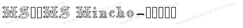 MS明朝MS Mincho字体转换